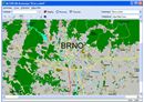 Regionální automapa Brna a blízkého okolí (Blansko, Tišnov, Kuřim, Ivančice) s podrobností ulic.