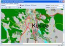 Regionální automapa východního Slovenska (Košice, Prešov, Vranov nad Topľou, Humenné, Michalovce, Trebišov) s podrobností ulic.